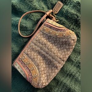 Coach Multicolor Signature Wristlet